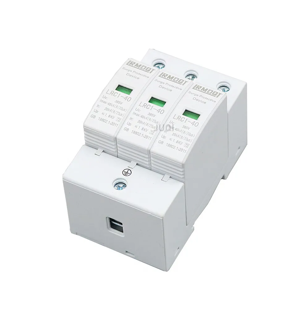 1pcs  SPD AC385V 3P House Surge Protector protection 30KA~60KA 20KA~40KA 10KA~20KA  Protective Low-voltage Arrester Device