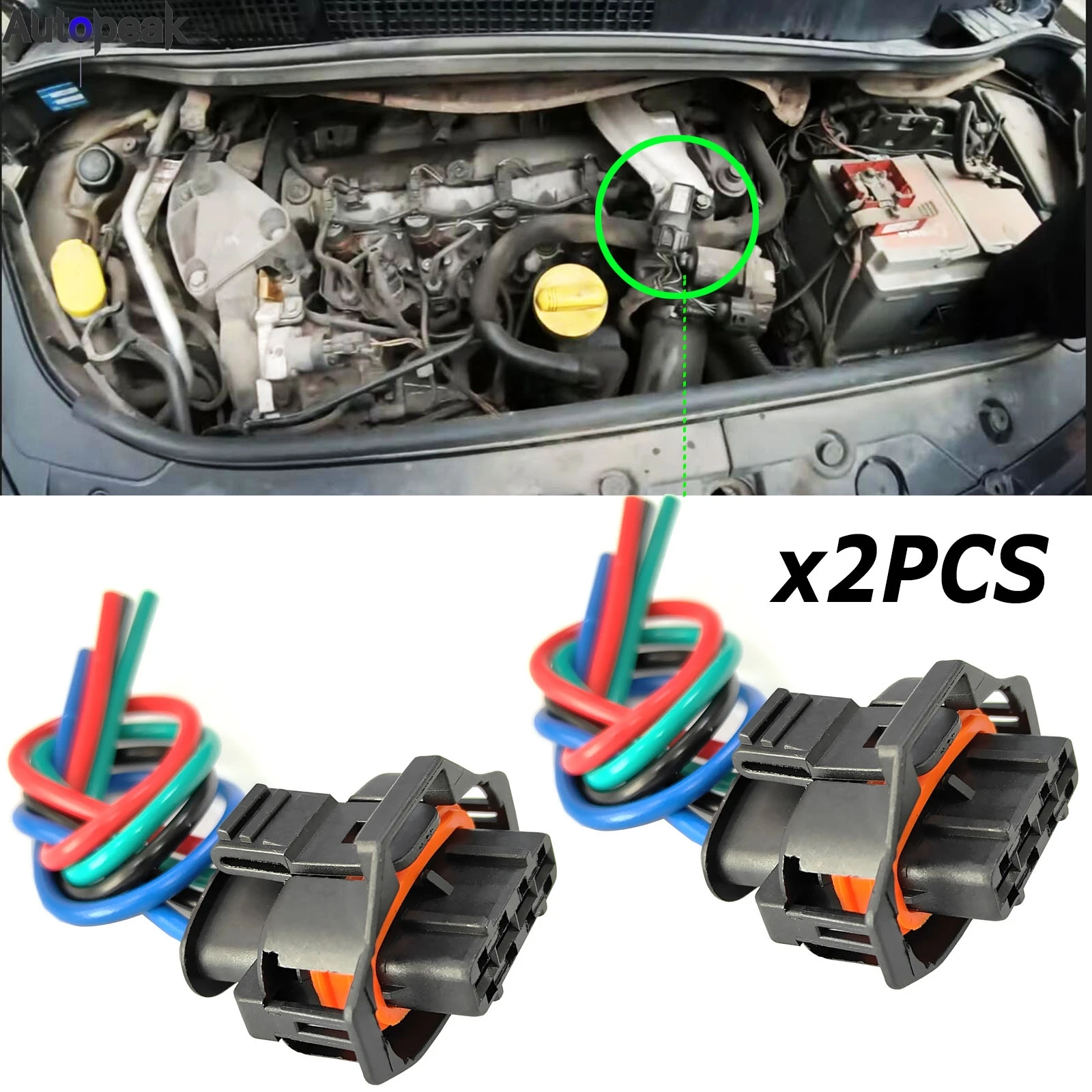 2pcs For Opel Astra Combo Corsa Insignia Meriva Mokka Vectra Zafira Manifold Air Intake Pressure Map Sensor Boost Connector Plug