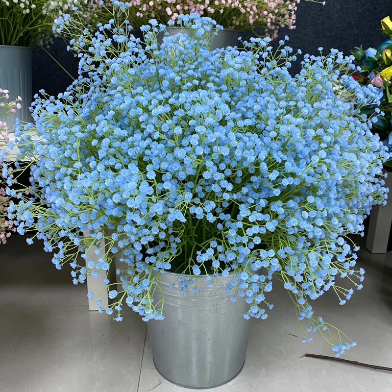 

108heads 60cm Babies Breath Artificial Flowers Plastic Gypsophila Diy Floral Bouquets For Handmade Wedding Party Home Decoration