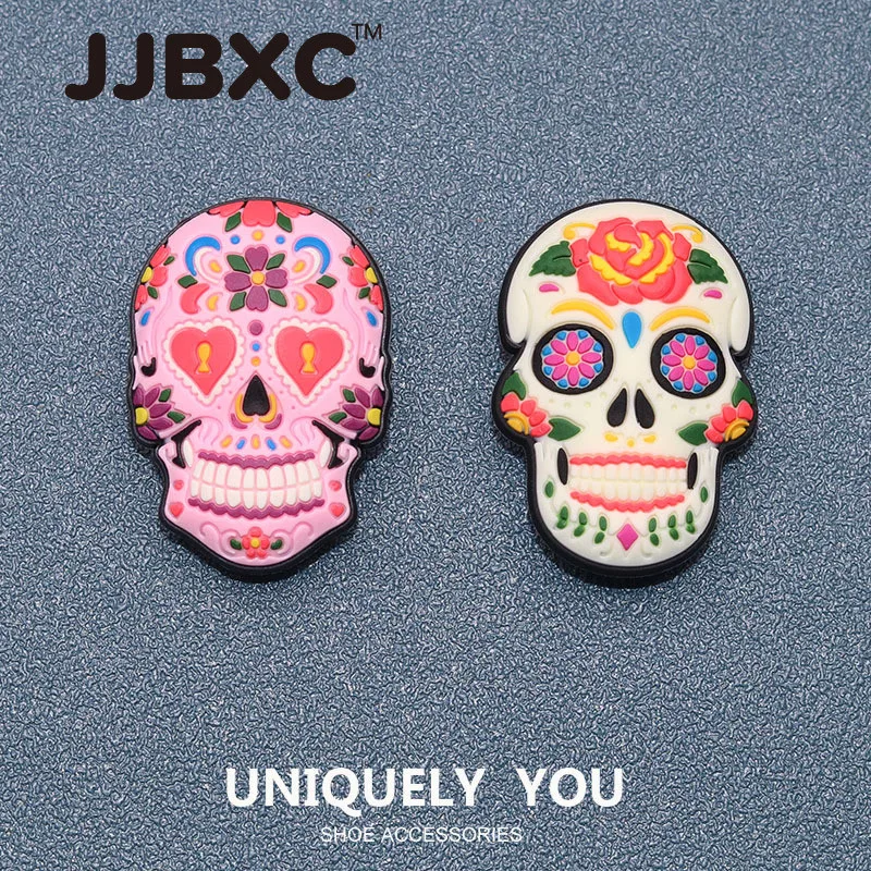 

JJBXC CHARM Shoe Buckle Shoe Accessories Skull DIY Fashion Shoes Accessories Suitable for cross Shoes