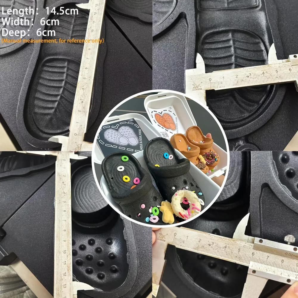 Stainless Steel Crocs Shape Waffle Maker - Non-Stick 3D Hole Design Waffle Iron for Kids DIY Funny Shoe Pattern Pancake Baker