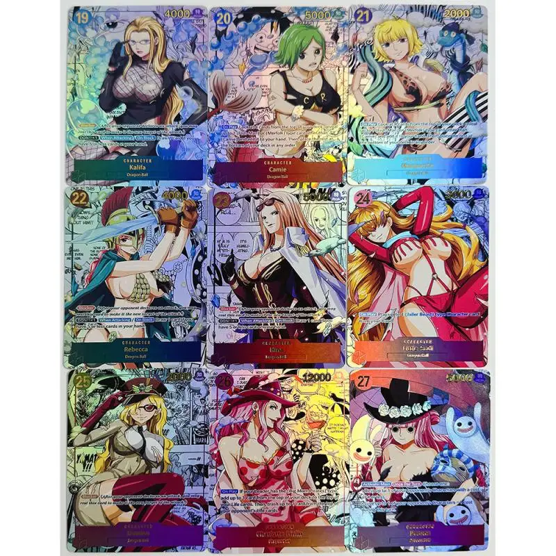 Anime ONE PIECE DIY ACG table game Battle Refraction Card Nami Vivi Yamato Bonny Toys for boys Collectible Card Birthday present