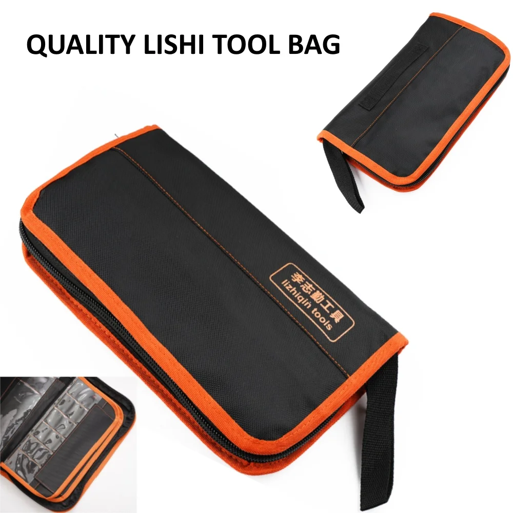 quality lishi 2 in 1 Storage Bag portable bag for Locksmith Tools & Key Blades with Quick Access Design