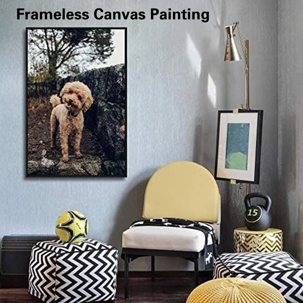1pc Frameless Personalize Custom Photo dog Posters And Prints Home Room Home Decor