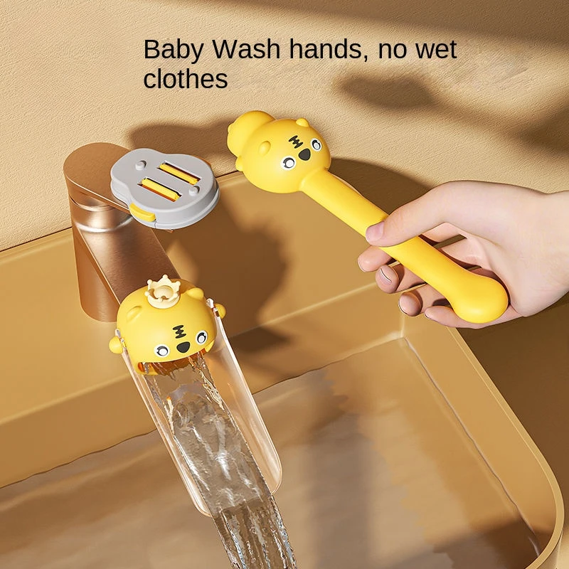 Children's Faucet Extender Toilet Baby Hand Washing Splash Proof Artifact Cartoon Lengthened Silicone Extension Sleeve