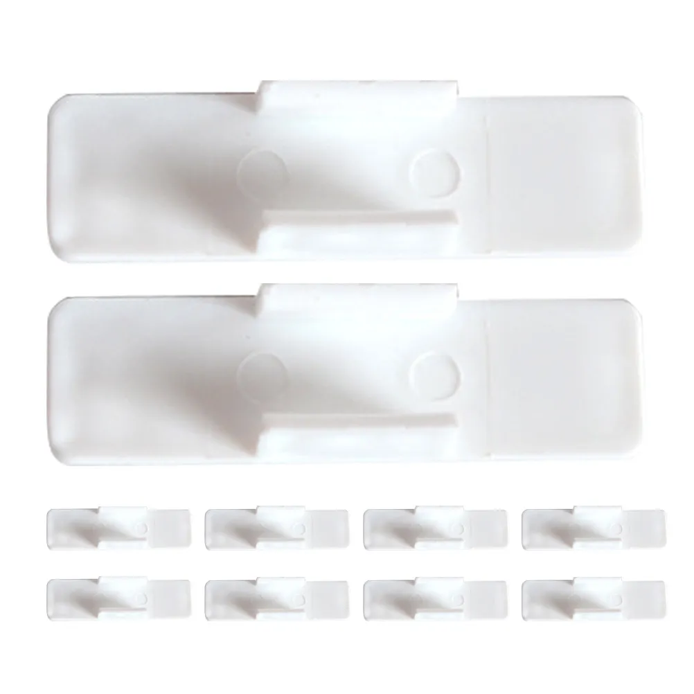 

10Pcs Plastic Pen Holder Clip Self-Adhesive Strong Grip Pen Clips for Whiteboard Markers Gel Pens Bulletin Board Journal Desk
