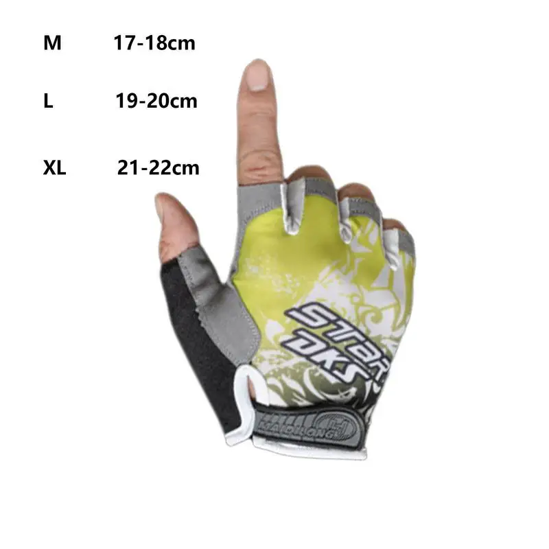 Half Finger Mountain Bike Gloves Anti Slip Padded Breathable Road Biking Gloves Elastic Sports Gloves For Cycling Running