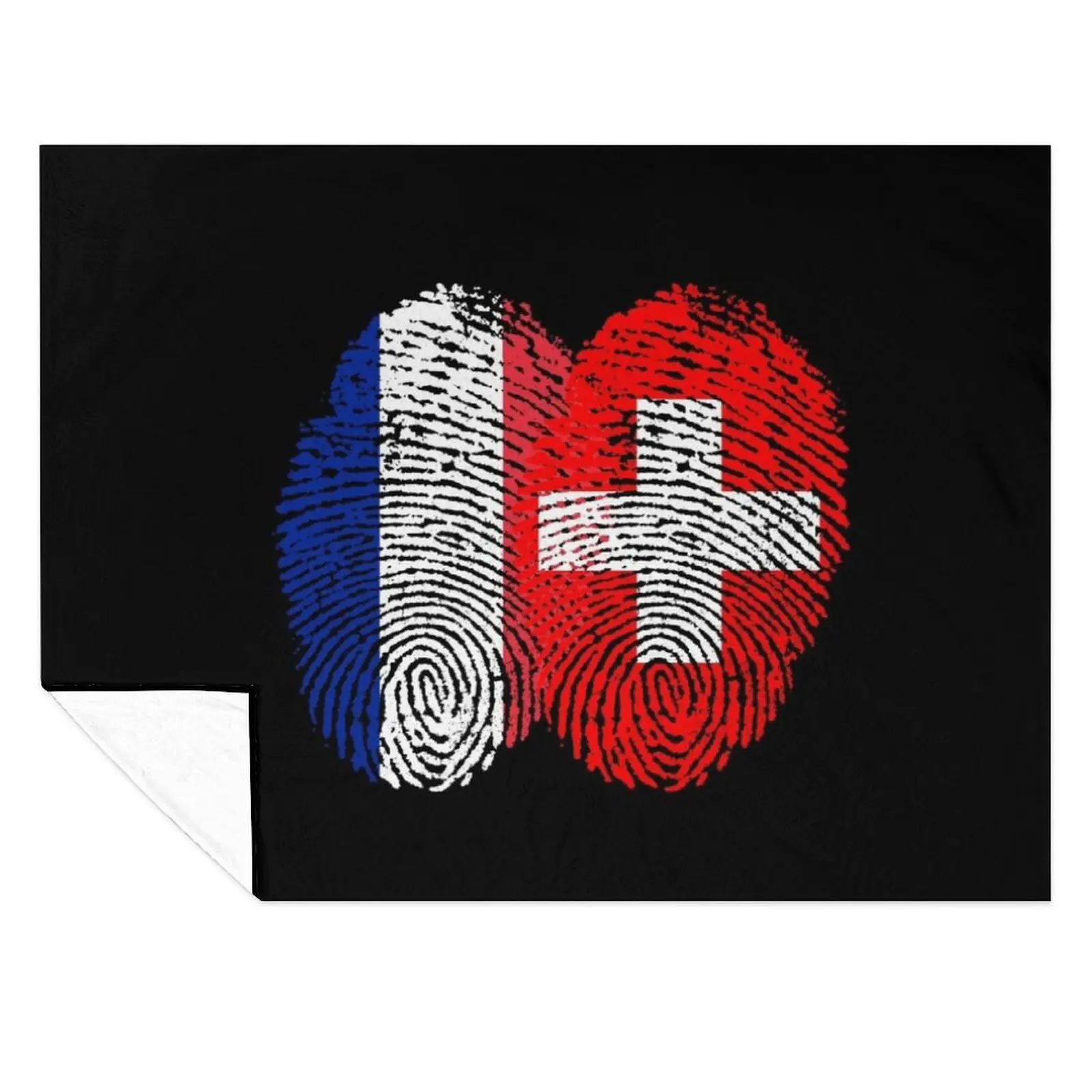 

France Switzerland Flags Fingerprint united Throw Blanket sofa bed Blankets For Bed Decorative Beds Sofa Quilt Blankets