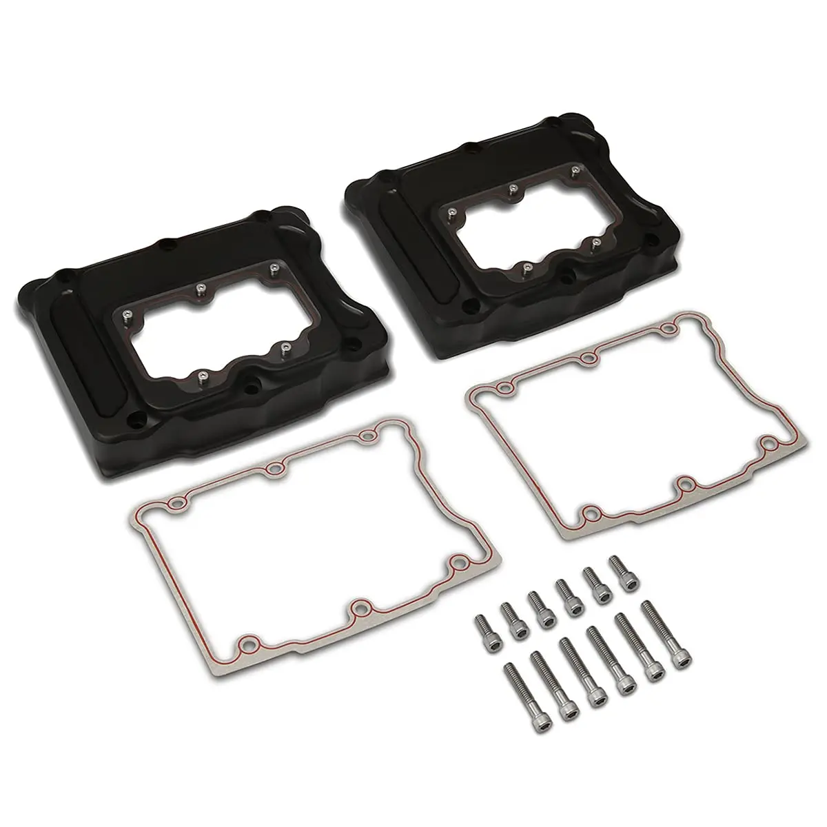 Rocker Box Covers See-Through Engine Top Cover for Twin Cam Softail Dyna Touring Road King Street Glide 1999-2017 view 4