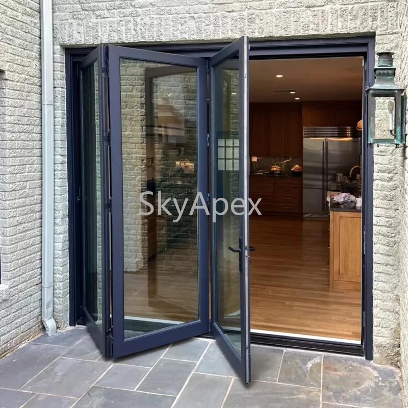 Modern Aluminium Bifold Door System Retractable Space Saving Smooth Operation Stylish For Small Rooms Exterior Bathroom Home New
