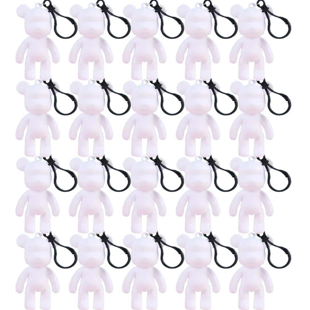 

20pcs，polar bear DIY Painted Bear Handmade Set Gloomy Bear POPOBE White Blank Mold Vinly Toys for Kid Medicom Toys