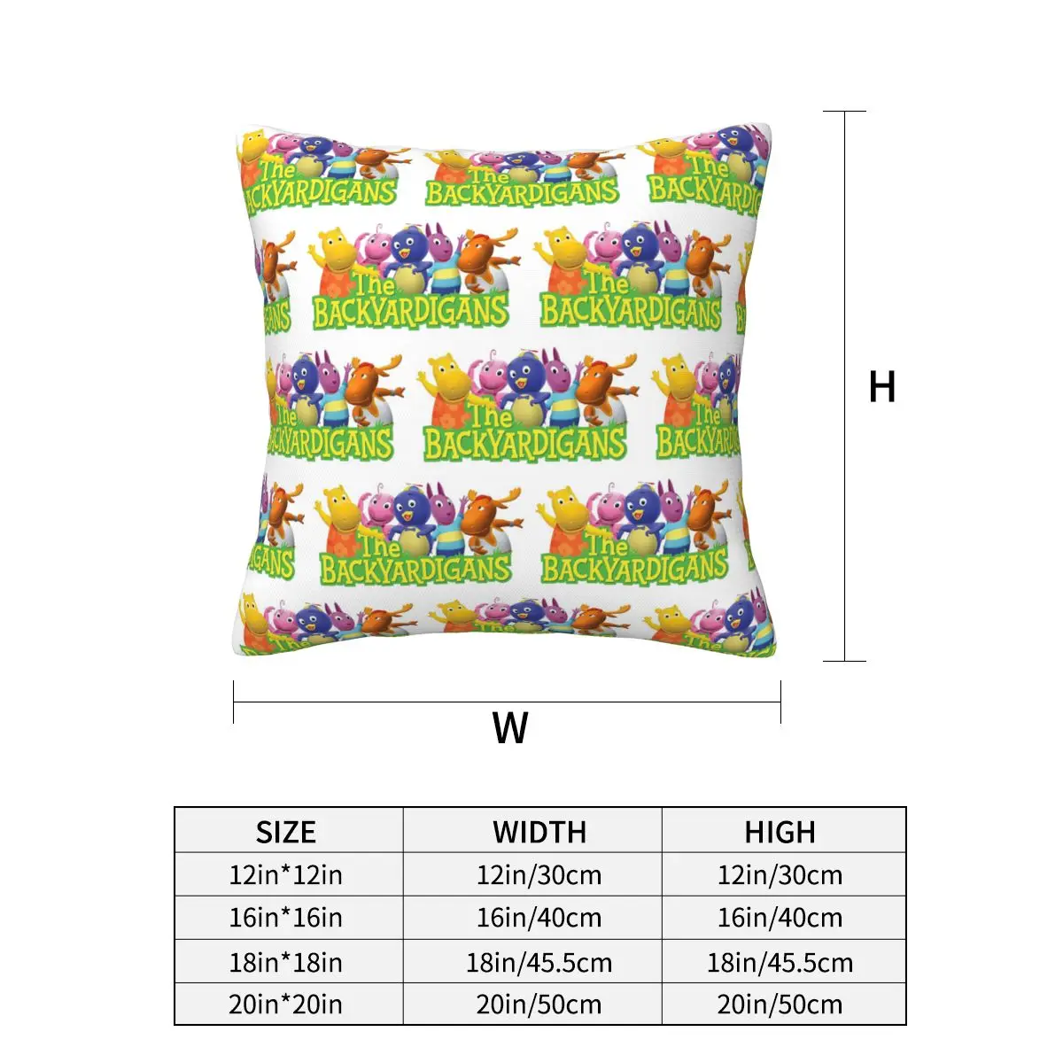 Backyardigans Funny Square Pillowcase Pillow Cover Cushion Zip Decorative Comfort Throw Pillow for Home Living Room