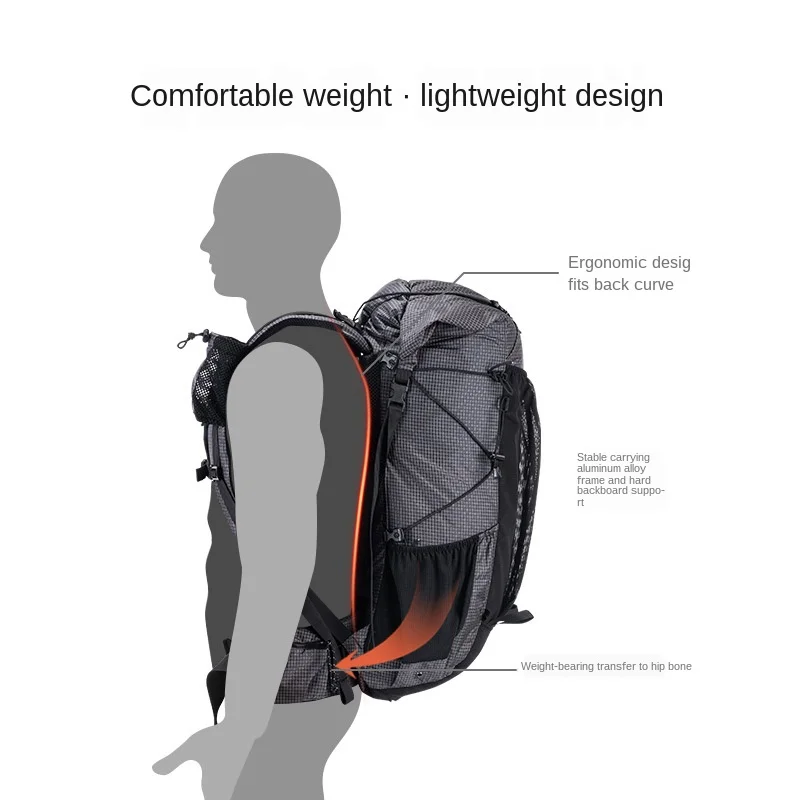 Naturehike Outdoor Large Capacity Travel Hiking Camping Backpack 60 + 5L Lightweight Rock Series Hiking Backpack