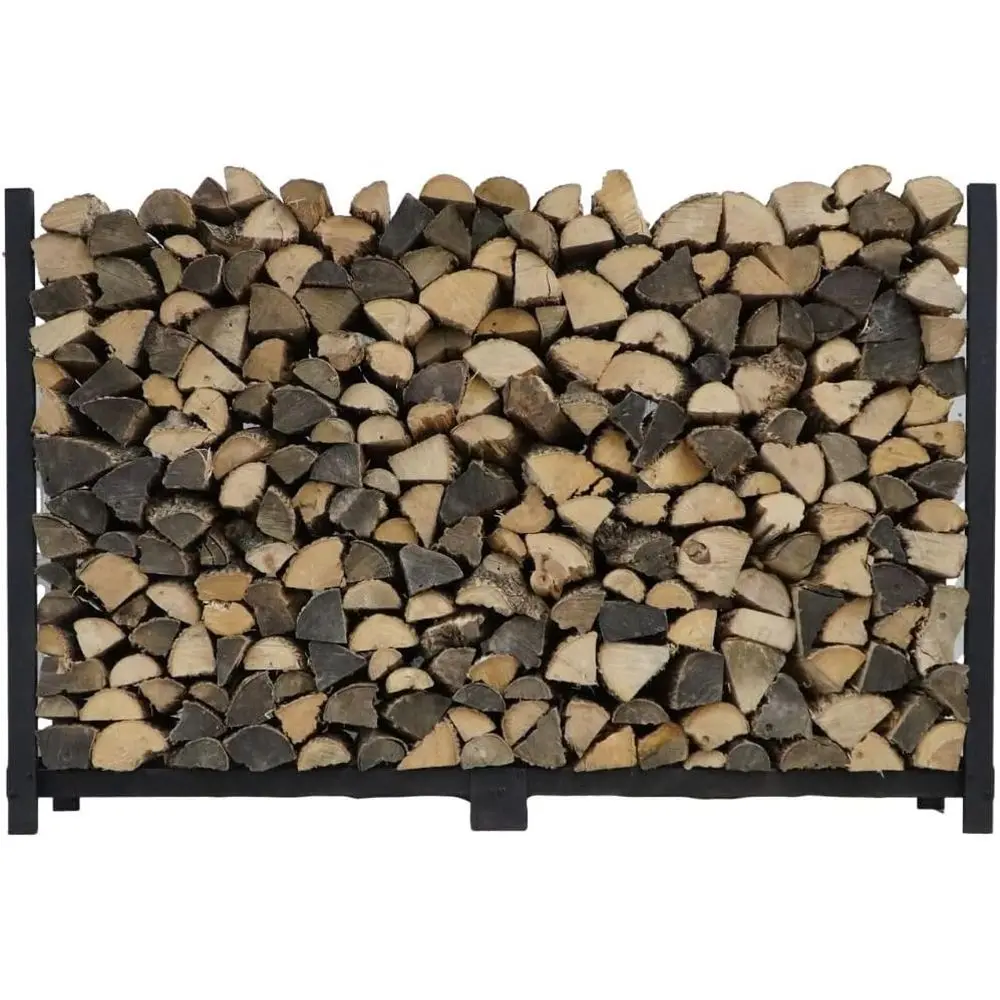 

Прочная уличная подставка для дров с опциональным чехлом для защиты от непогоды - Сделано в США - Металлическая подставка для хранения дров с УФ-стойким порошковым покрытием