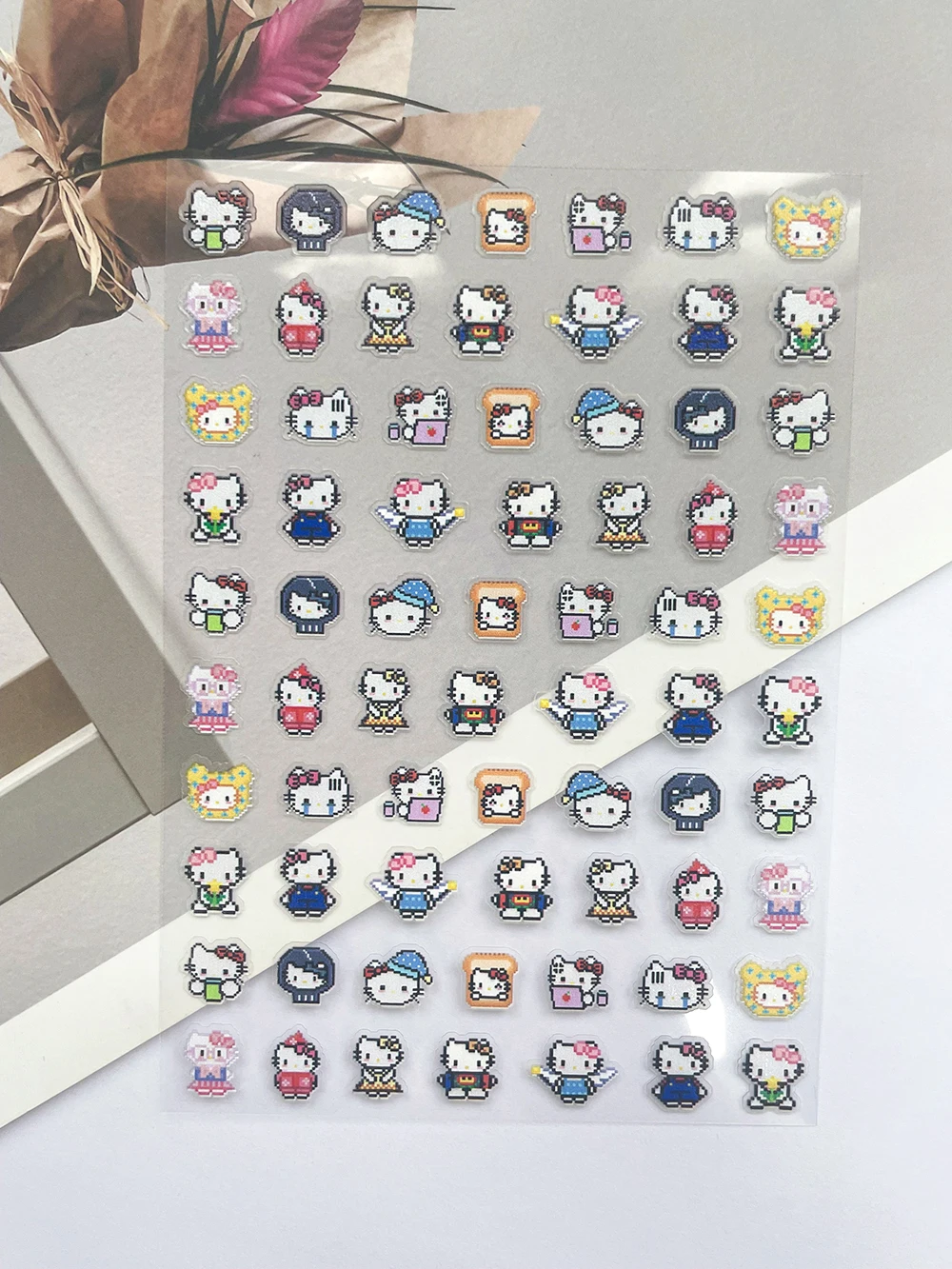 Mini Cute Sanrio Hellokitty Luggage Tags Stickers Nail Art Suitcase Scrapbook Handbook Mobile Phone Shell Waterproof Stickers