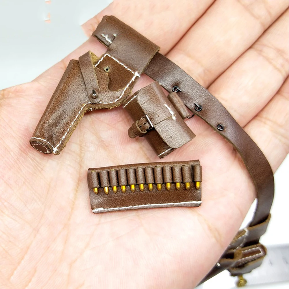 1/6 DID A80164 WWII Series US. Soldier General Smith Patton Waist Belt Weapons Model Holster Leather Bag Accessories For Fans