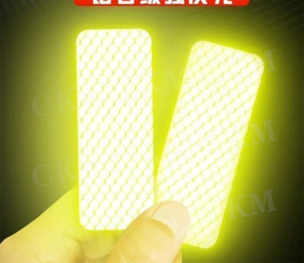 10PCS Car Bumper Reflective Stickers Reflective Warning Strip Tape Secure Reflector Decals Safety Warning Waterproof Stickers