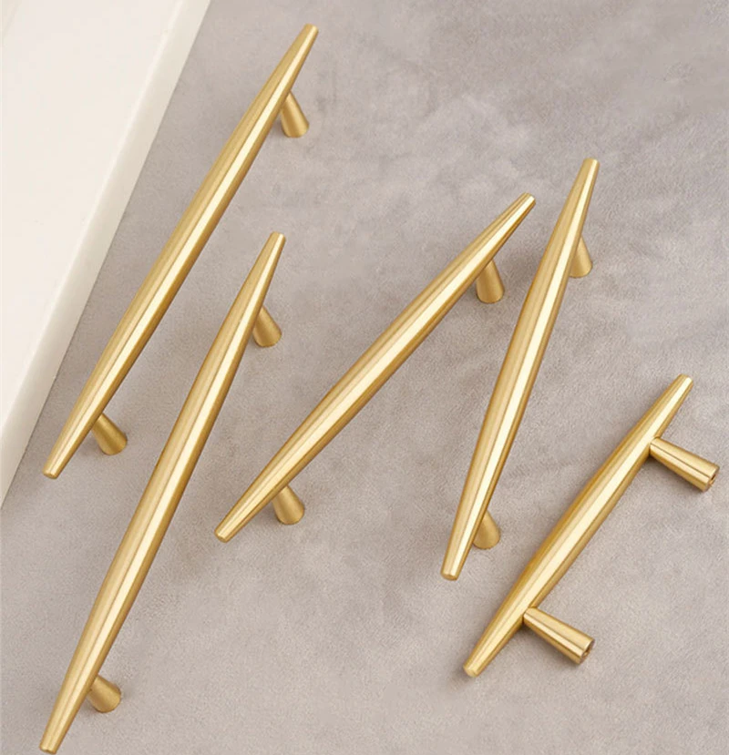 Brass Kitchen Handles T Bar Cupboard Gold Kitchen Door Handles Furniture Drawer Pull Hardware Handle