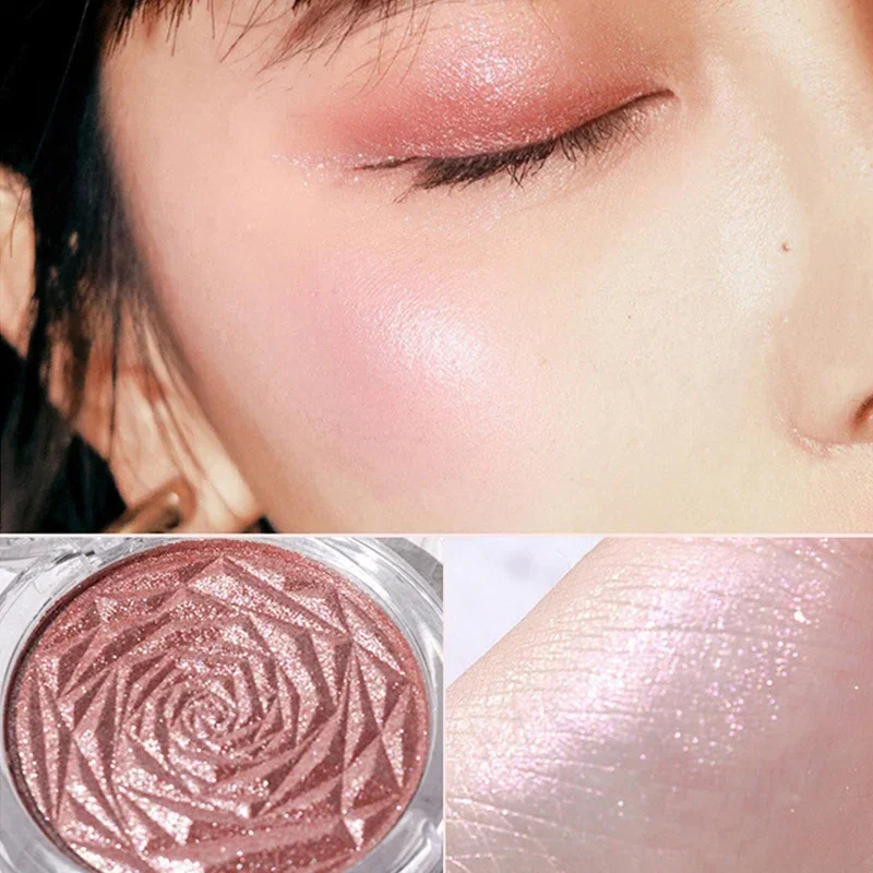 Diamante Glitter Highlighter Pó Paleta de Maquiagem, contorno facial, Shimmer Iluminador, Gengibre Destaque Cosméticos, 6 cores, novo