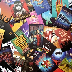 10/52Pcs Classic Cat Musical Theater Art Poster Stickers Vintage Music Notebook Phone Laptop Skateboard Suitcase Decals