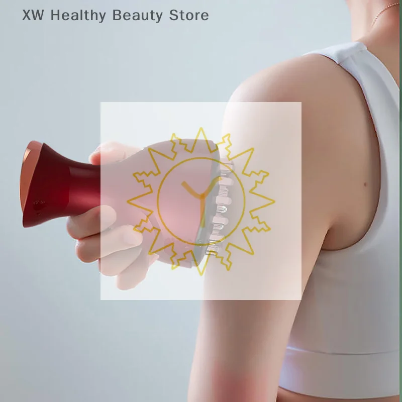 

Электрическая щетка-меридиан, антицеллюлитный массажер для тела Гуа Ша, вибрирующий микротоковый горячий компресс, соскабливание, лимфодренаж, уход