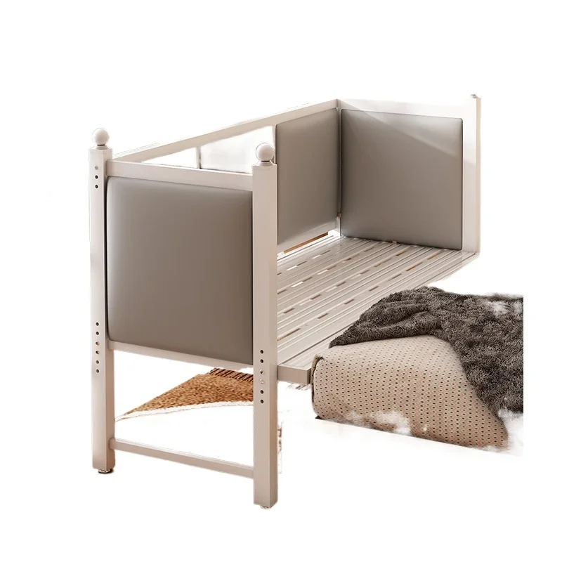 

Children's soft bag splicing bed, with flange, seamless connection to raise the guardrail to prevent adults from falling