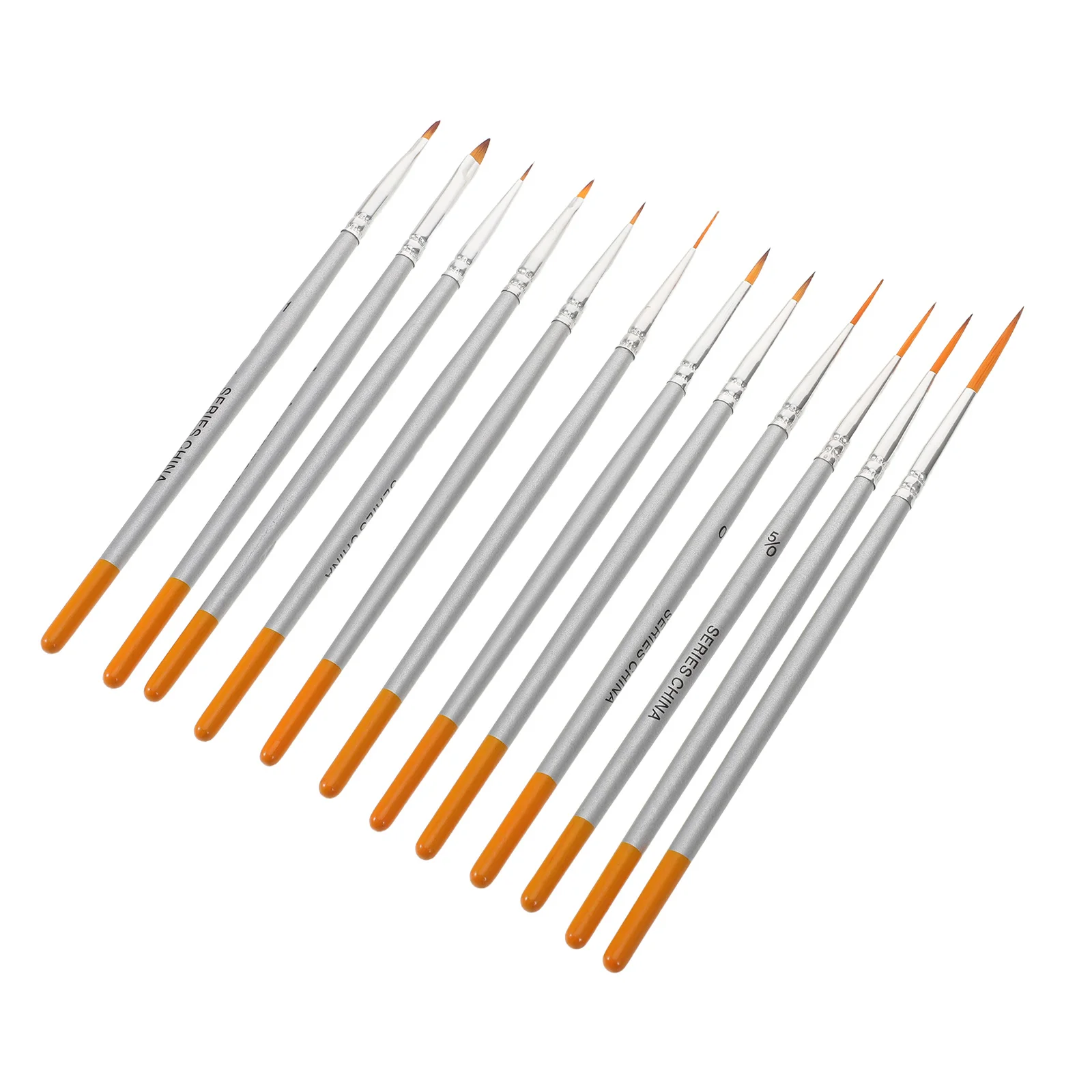 مجموعة فرش بطانة نايلون دقيقة مكونة من 12 قطعة، فرش رسم تفاصيل، ألوان مائية، زيت أكريليك، مستلزمات الرسم الفنانين الصغيرة الاحترافية