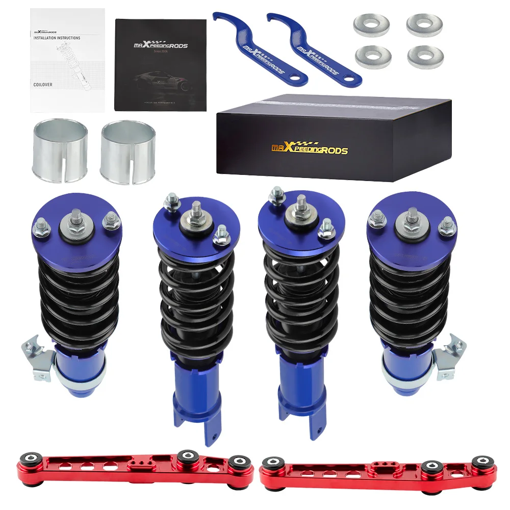 Coilovers Suspension +Rear Lower Control Arm Kit for Honda CRX 88-91 Civic 92-95