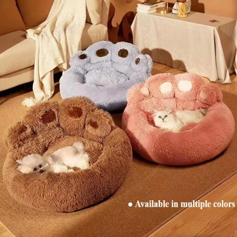 Pet Dog Sofa Beds Bear Paw Shape Mat Small Dogs Warm Large Dog Bed Mat Pets Kennel Washable Plush Medium Basket Puppy Accessory