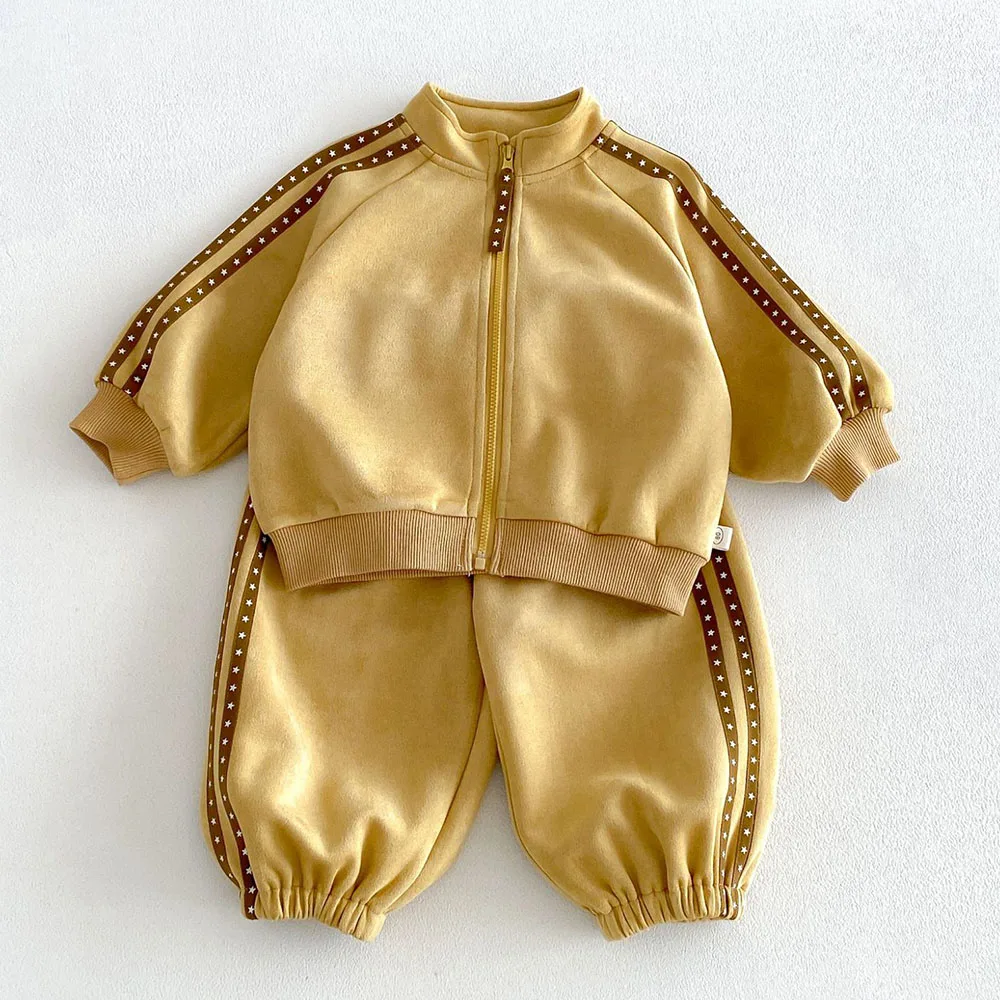 New Children's Top And Bottom Clothes Set Spring Autumn New Arrival Toddler Boy Outfits Casual Back To School Kids Suit  123