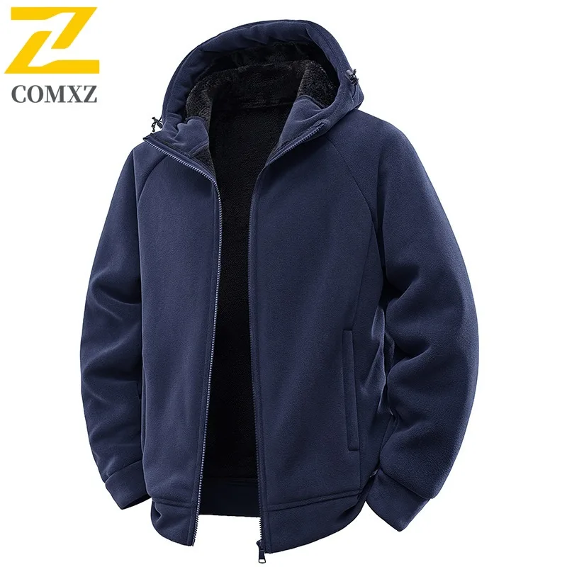 

COMXZ Men Winter Jacket Thick Plus Size Stylish Casual Classic Outdoor Camping Hiking Parker Coat Daily Windproof Padding Coat