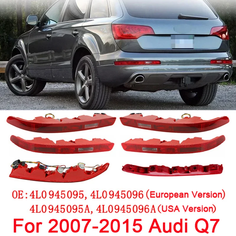 

For 2007-2015 Audi Q7 4L0945095 4L0945096 Car Rear Brake Anti-collision Light Tail Warning Stop LED Signal Light