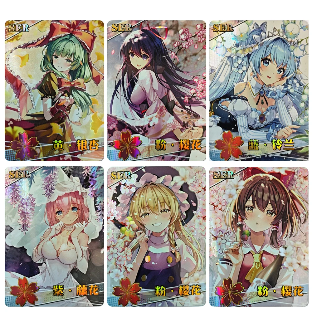 

История богини 2M13 SER Накано Нино Ху Тао Ган Ю Текстурированная голографическая коллекционная карта с радужным преломлением Рождественский подарок на день рождения