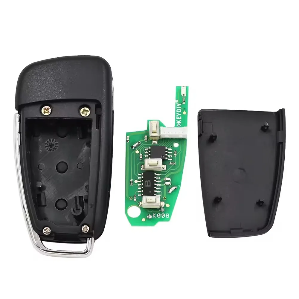 5 Buah KEYDIY KD B02-Kunci Mobil Pintar Logam 3 Tombol Seri B untuk Remote Control Gaya Audi A6L untuk KD900 KD900 + URG200 KD-X2 Mini KD