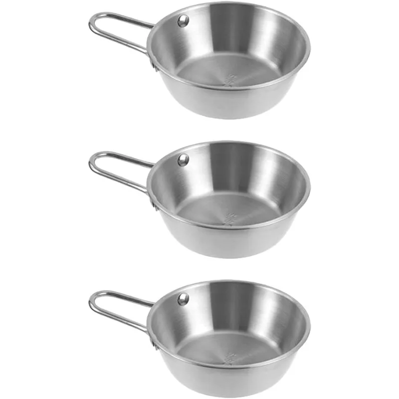 Makgeolli Bowls, Round Soup Bowl with Single Handle,Korean Wine Bowls Stackable Design Camping Bowls for Picnic Hiking