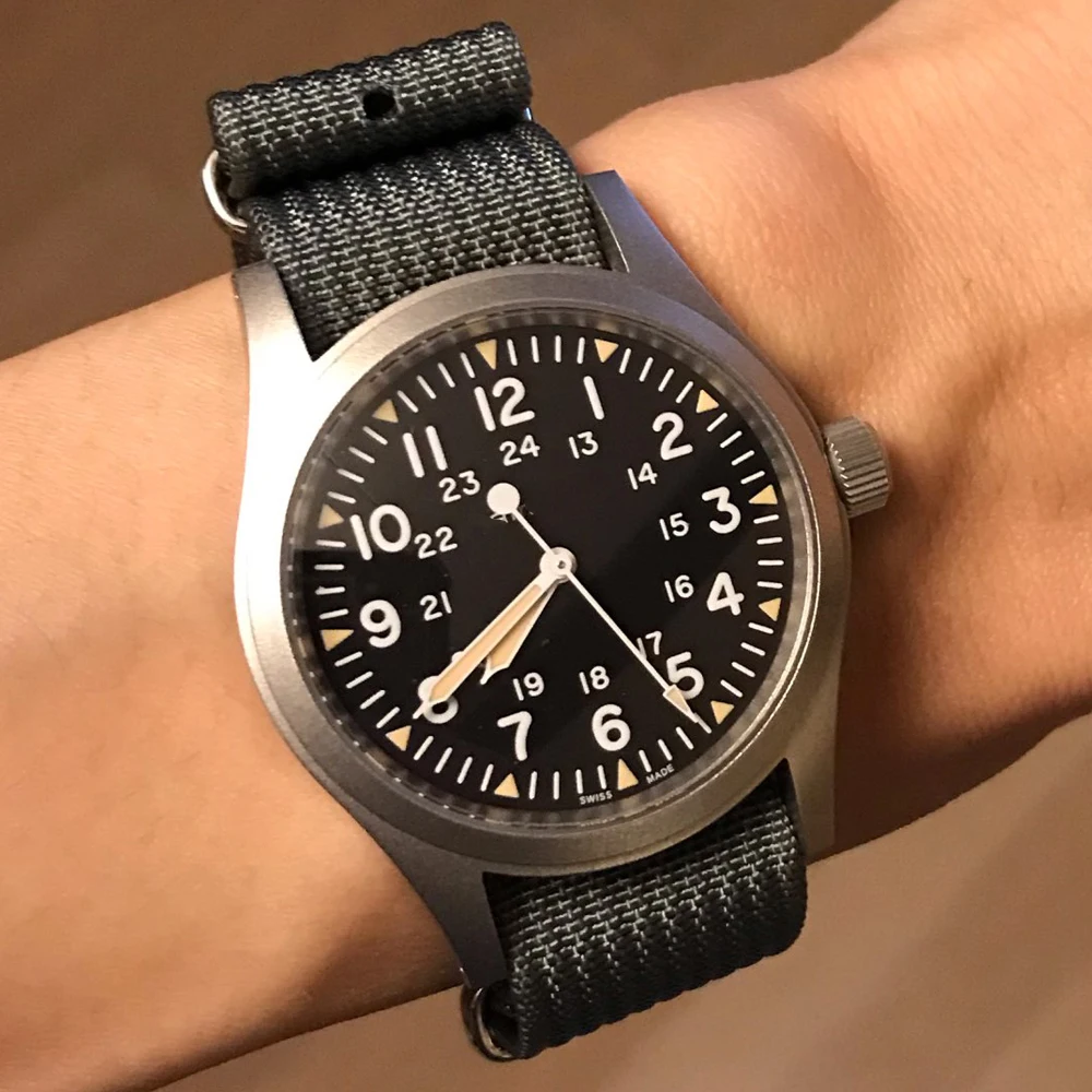 Geripptes Uhrenarmband, 18 mm, 19 mm, 20 mm, 22 mm, robuste Nylon-Militärbänder, Retro-Uhrenarmband, geflochtene Bänder aus ballistischem Stoff