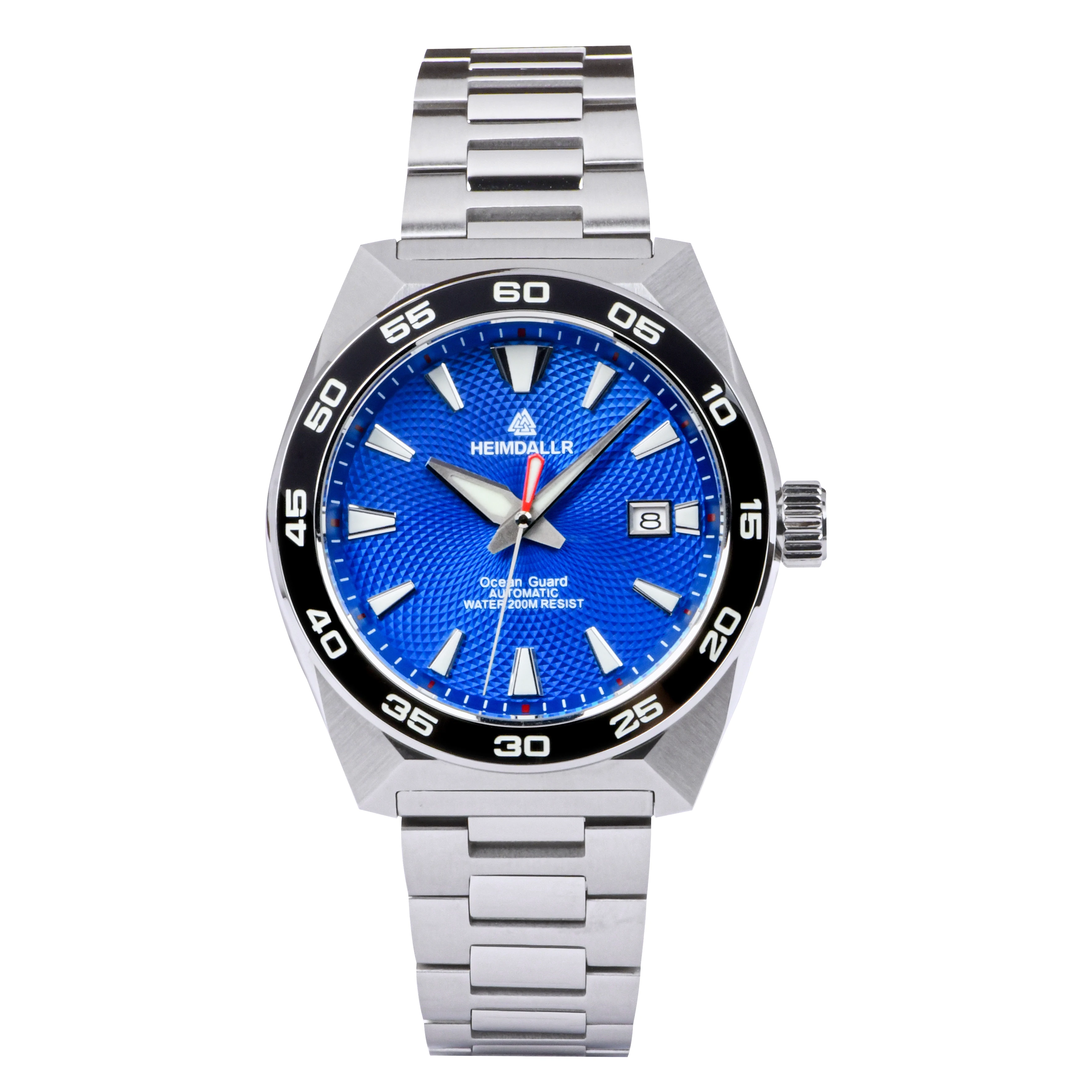 Heimdallr Men Automatic Watch 43mm Military Mechanical Wristwatch Diver 20ATM Waterproof C3 Luminous Sapphire NH35