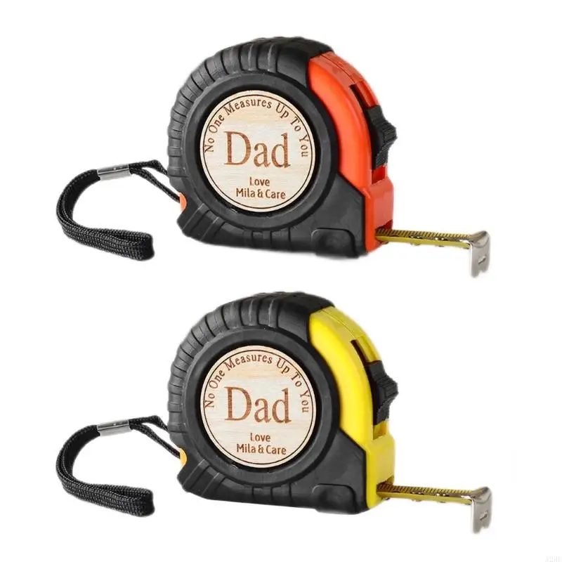 A2BE Retractable Measuring Tape Portable Tape Measure Fathers Day Gift Carpenter Measurement Tool 118in Engraved Tape Measure