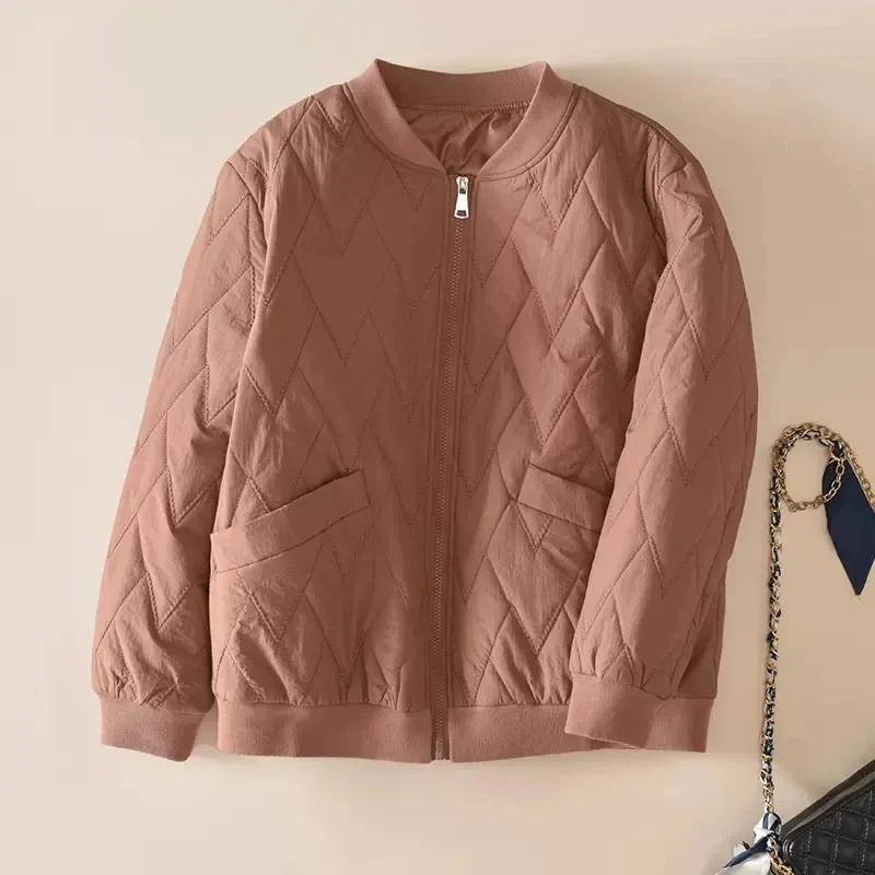 Casaco acolchoado de algodão frívolo para mulheres, parkas na moda coreana, sobretudo casual com zíper, casaco feminino quente, novo, outono e inverno, 2023