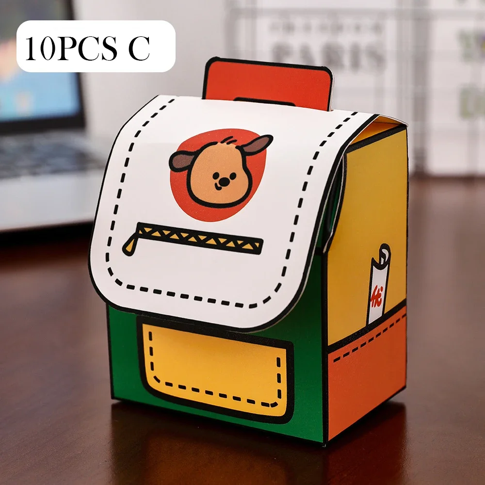 Cute Portable School Bag Candy Cookie Box Gift Packing Boxes for Kids