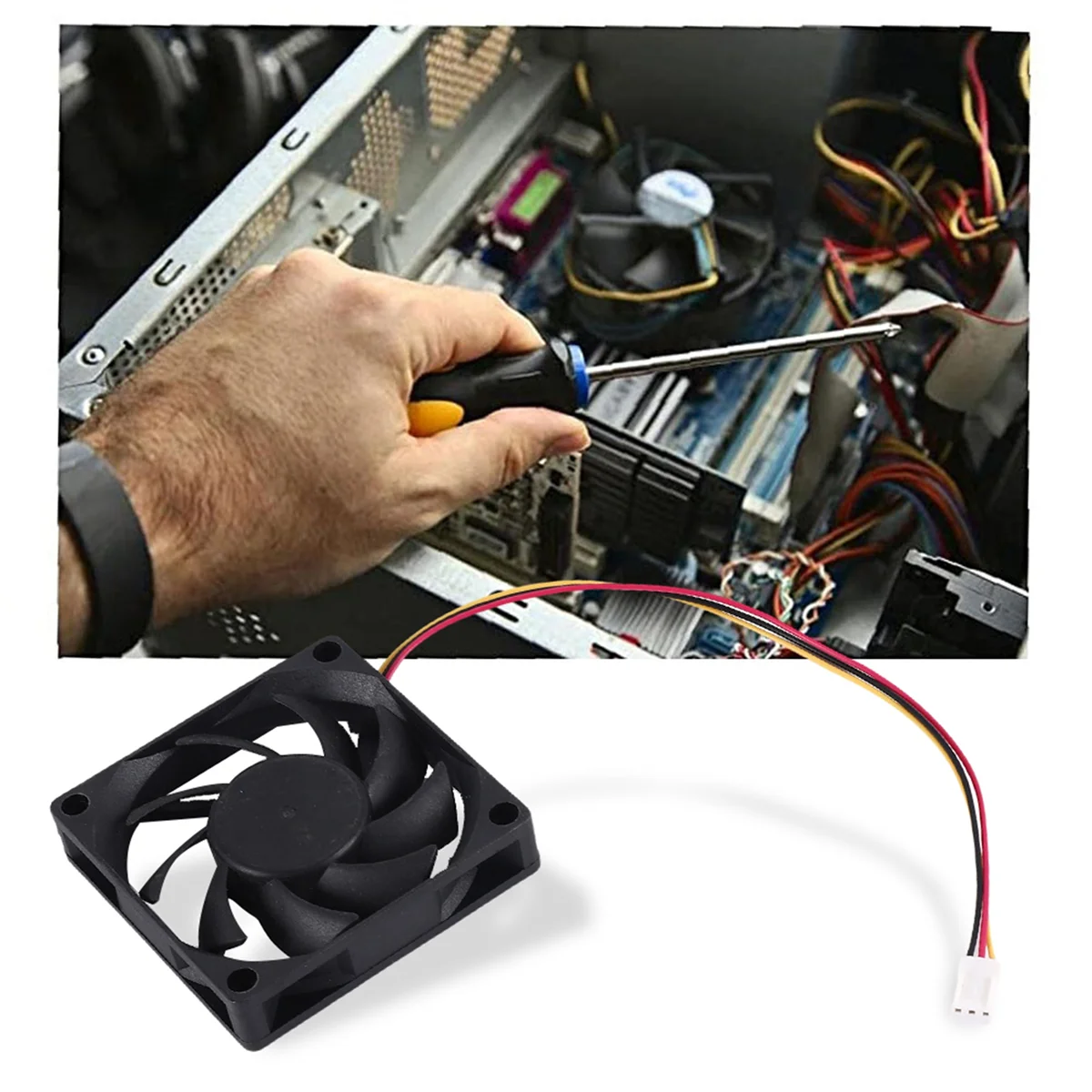 Internal 12V 3 Pin CPU Fan Cooler Fan for PC 70x70x15mm