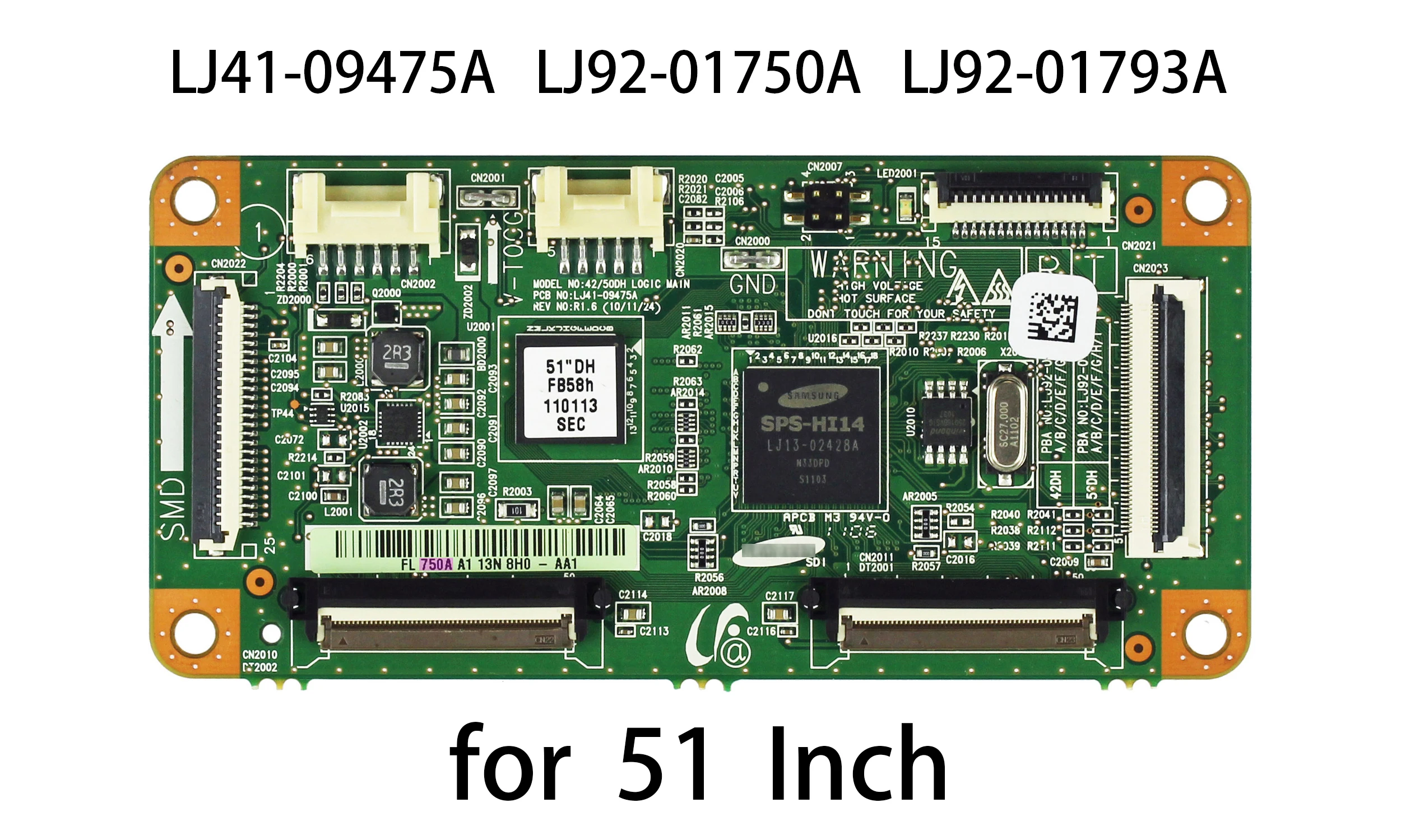 

Logic Board LJ41-09475A LJ92-01750A LJ92-01793A fits PL51D450A2X PL51D490A1G PN51D450A2D PN51D490A1D PS51D450A2M PS51D450A2W TV