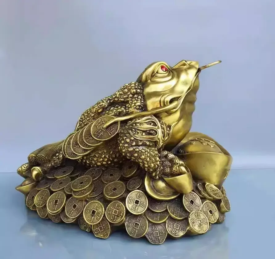 Metal ingot toad decorations, home and office cultural and creative ornaments