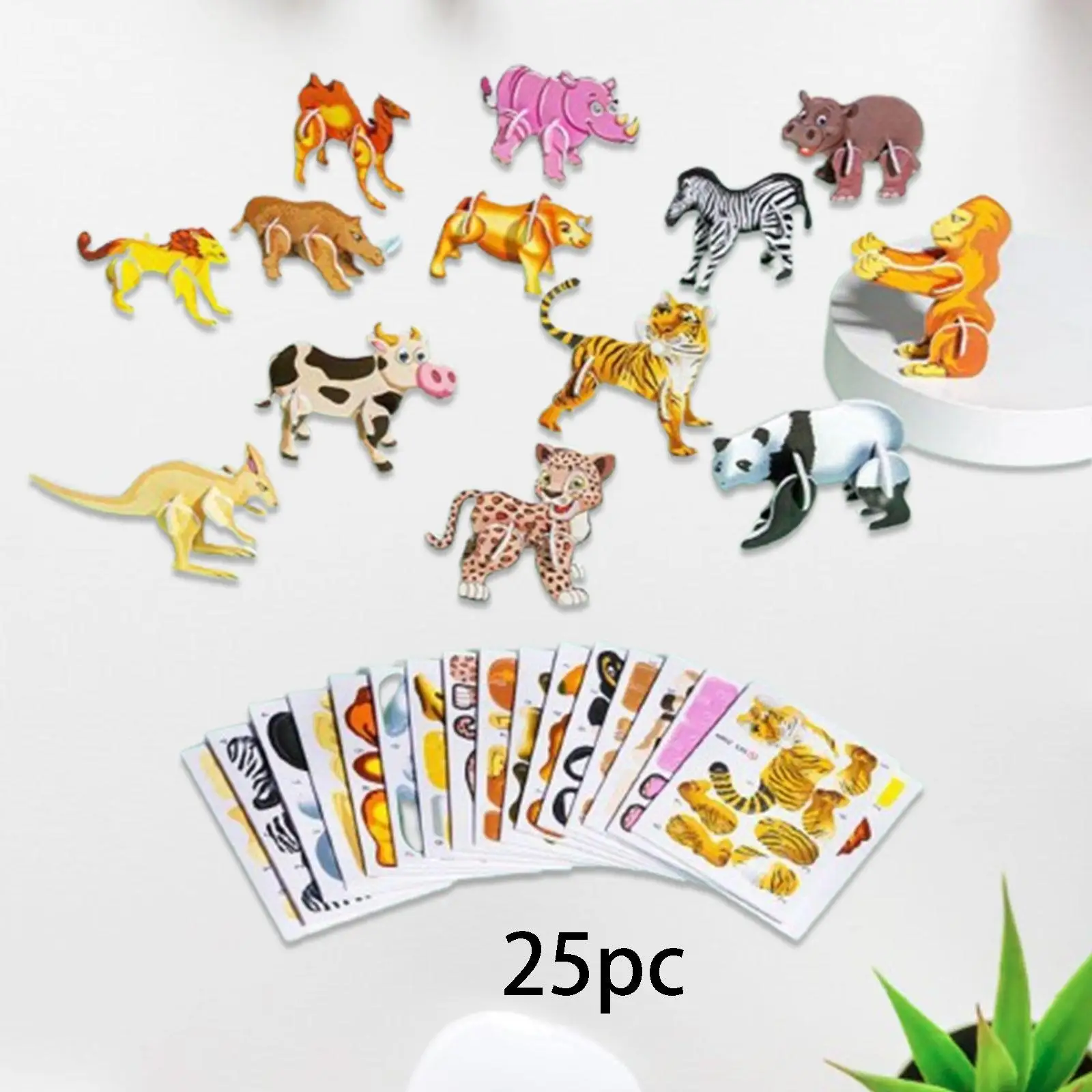 2 6pack 3D Cartoon Puzzle Learning Activities Fine Motor Skills Montessori