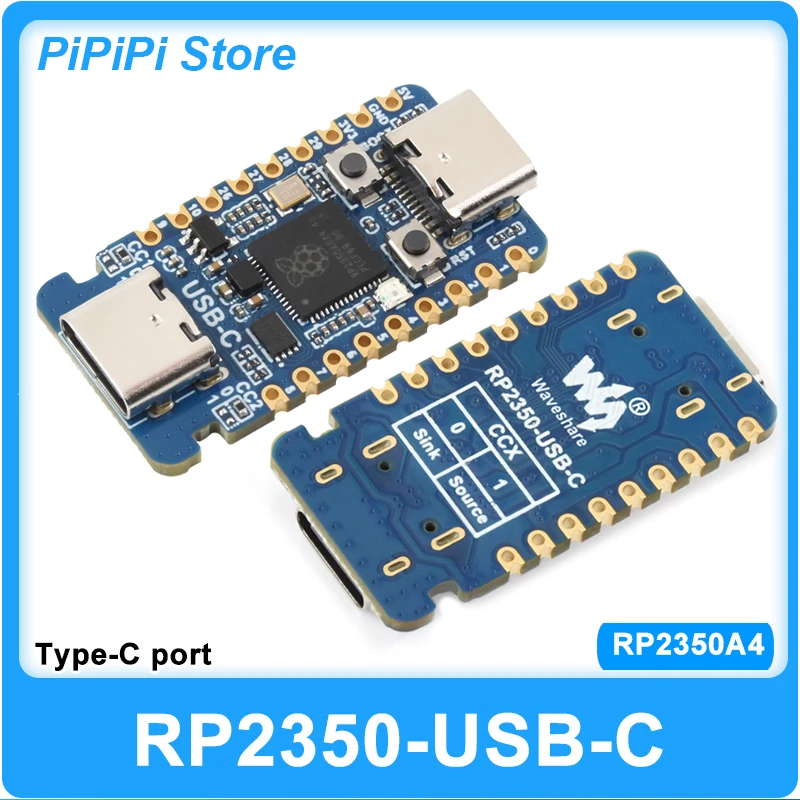 

RP2350 USB-C Mini Development Board Based On Raspberry Pi RP2350A, Dual-Core & Dual-Architecture