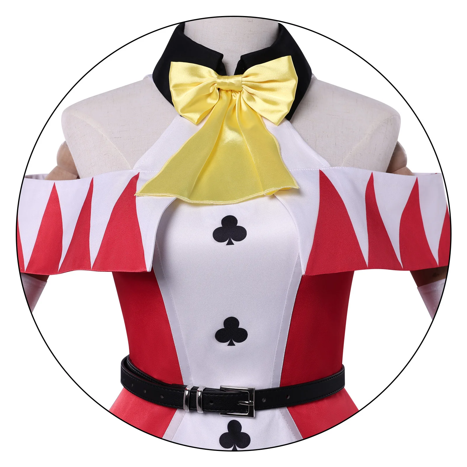 Halloween Cosplay Luce Rubis The Exiled Heavy Knight Costume Red White Blue Jester Uniform Full Set Halloween Party Carnival Com view 4
