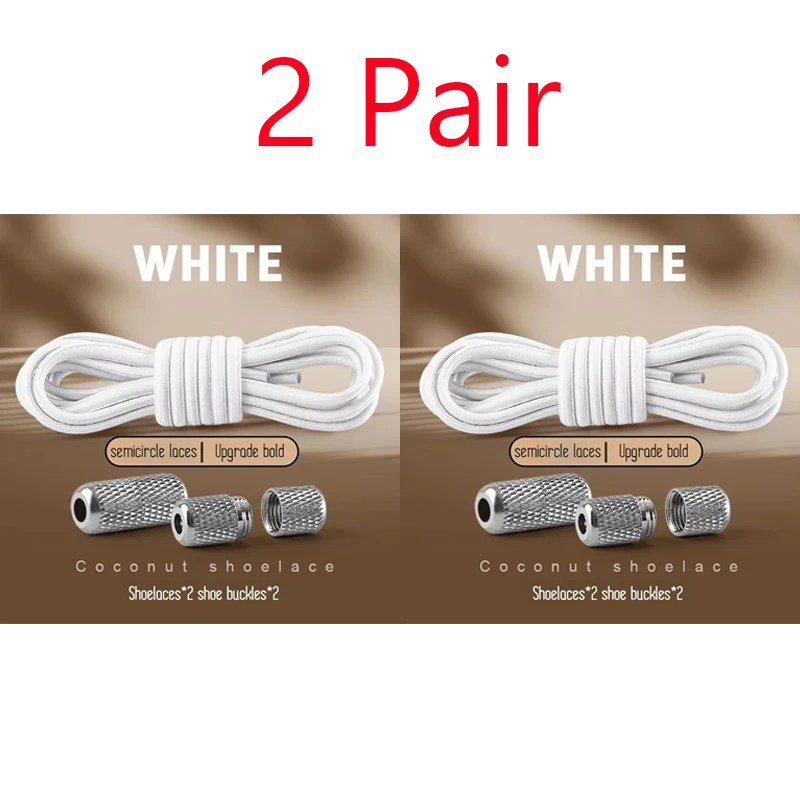 Runde elastische Schnürsenkel für Turnschuhe, Tennisschnürsenkel ohne Krawatten für Kinder und Erwachsene, ohne Krawatte, Schnürsenkel, Gummibänder, Schuhe, Zubehör