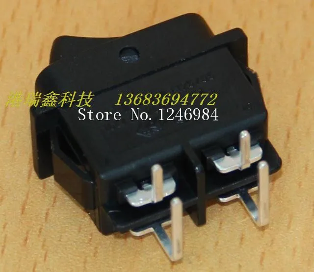 [SA]Power switch RLEIL rocker switch Dual curved feet long black legs flat rocker switch RL1-8--50pcs/lot