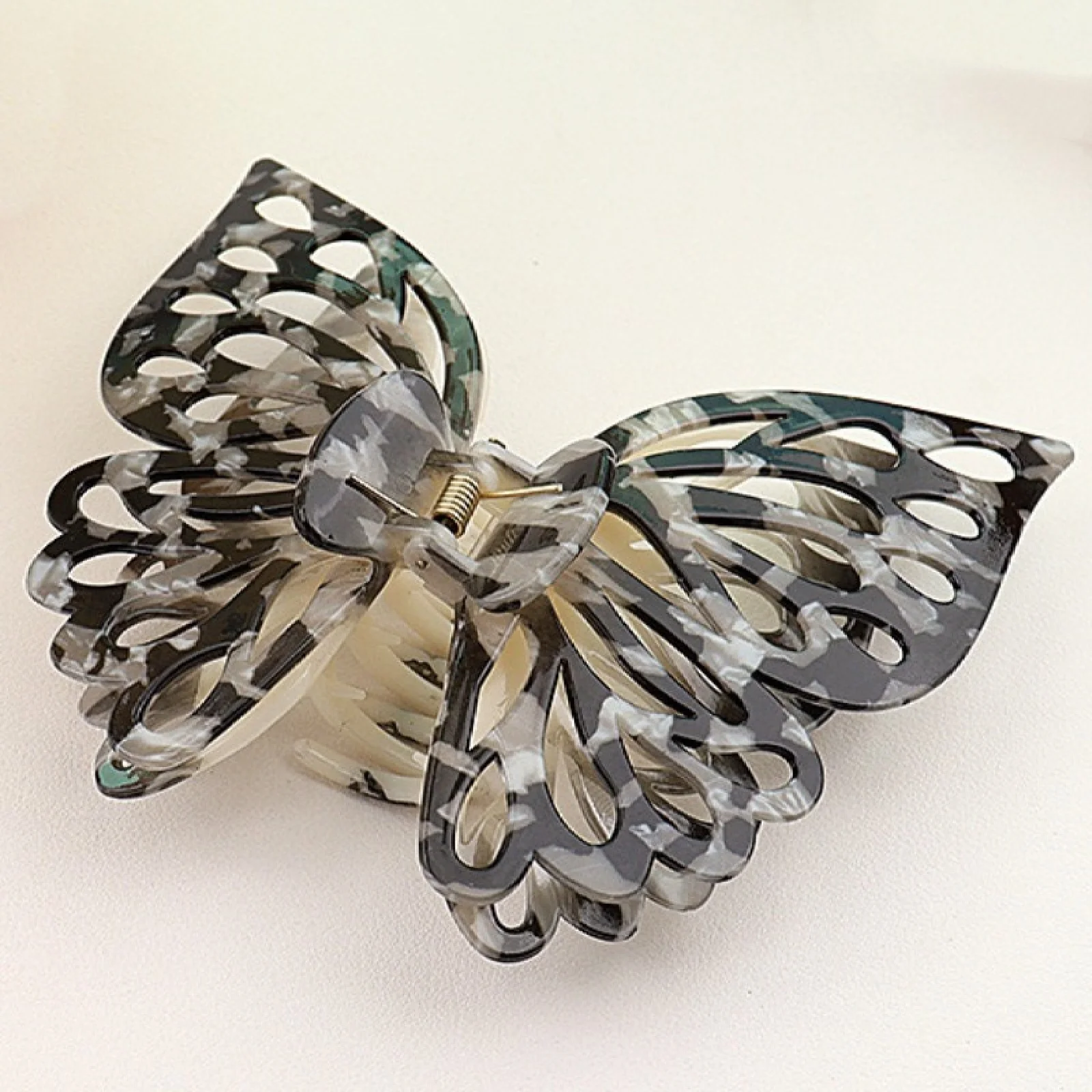 1PC Super Fairy, Doppelschicht, Schmetterling, Haarspange, Hinterkopf, Hochsteckfrisur, Haar, Clip, groß, Hai-Clip, Haarspange, Haarspange – Detail 2