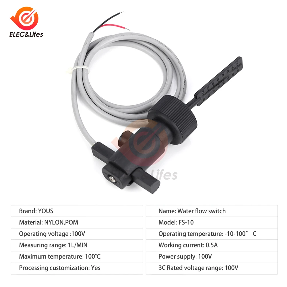 Imagem -02 - Interruptor de Nível de Flutuador de Controle de Nível de Água Interruptor de Fluxo de Água Sensor de Nível 1l Min para Medidor de Água Medidor de Gás Aquecedor de Água
